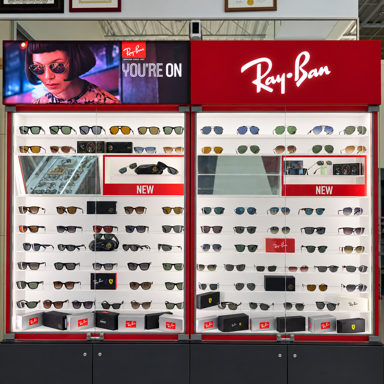 Ray-Ban sunglasses display at Optical Trust